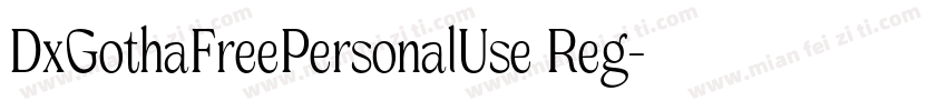 DxGothaFreePersonalUse Reg字体转换